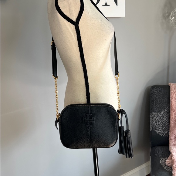 Tory Burch Mini McGraw Leather Crossbody Camera Bag - Picture 8 of 11